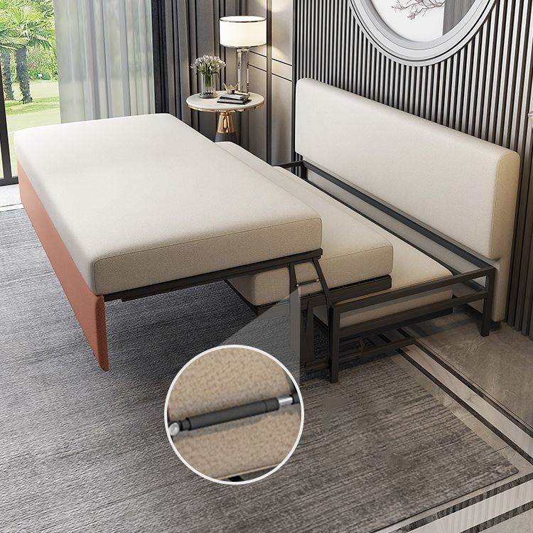 Modern Square Arm Sofa Futon Foldable Pillow Included Loveseat Clearhalo 'furn' 'furn_futons' 'Furniture' 'Futons & Daybeds' 'Futons' 'Living Room Furniture' 1200x1200_7c033252-422d-4b41-b051-ac342c08c9b9