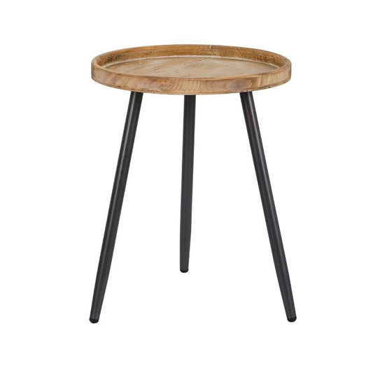 Mesa de café redonda de café de café de madera maciza escandinava