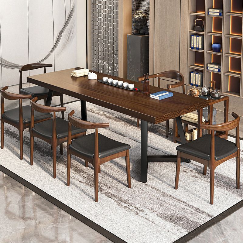 Industriële stijl rechthoekige tafel ingesteld 1/2/6/7 stukken eetgelegenheden voor keuken