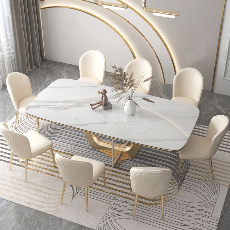 Sillas de comedor de cuero de estilo nórdico sólido sillón de comedor sin brazo