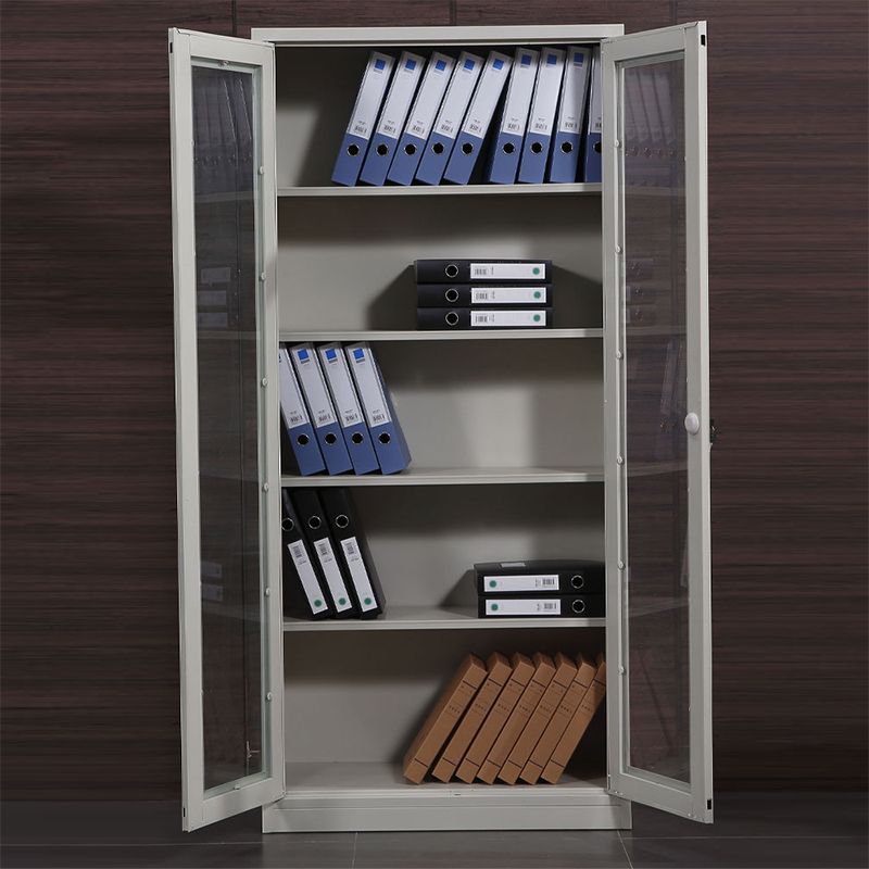 Modern File Cabinet Glass Doors Lock Storage Vertical Filing Cabinet Clearhalo 'Filing Cabinets' 'filling_cabinets' 'furn' 'furn_filling_cabinets' 'Furniture' 'Office Furniture' 1200x1200_7c05e346-7bb8-4aee-8c91-16d8c0ab6c2b