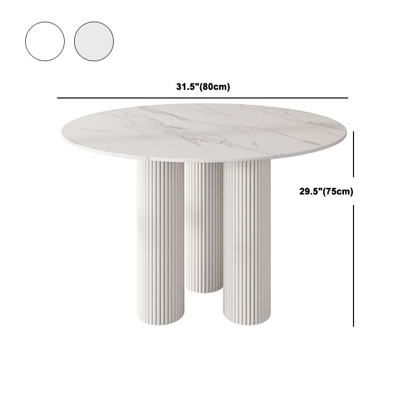 Modern 1/5 Pieces Dining Set Round Stone Dining Table for Dining Room Kitchen Clearhalo 'Dining Room Sets' 'Dining Tables & Seating' 'dining_room_set' 'furn' 'furn_dining_room_set' 'Furniture' 'Kitchen & Dining Furniture' 1200x1200_7c063f83-86fd-4307-89cb-66bfe5adeb36
