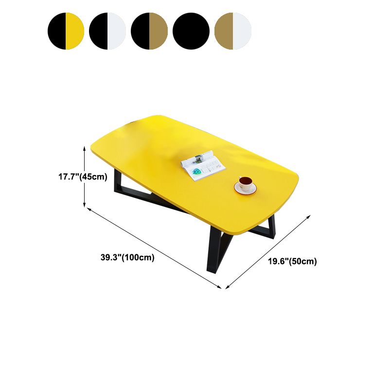 Mesa de centro rectangular con patas cruzadas para sala de estar