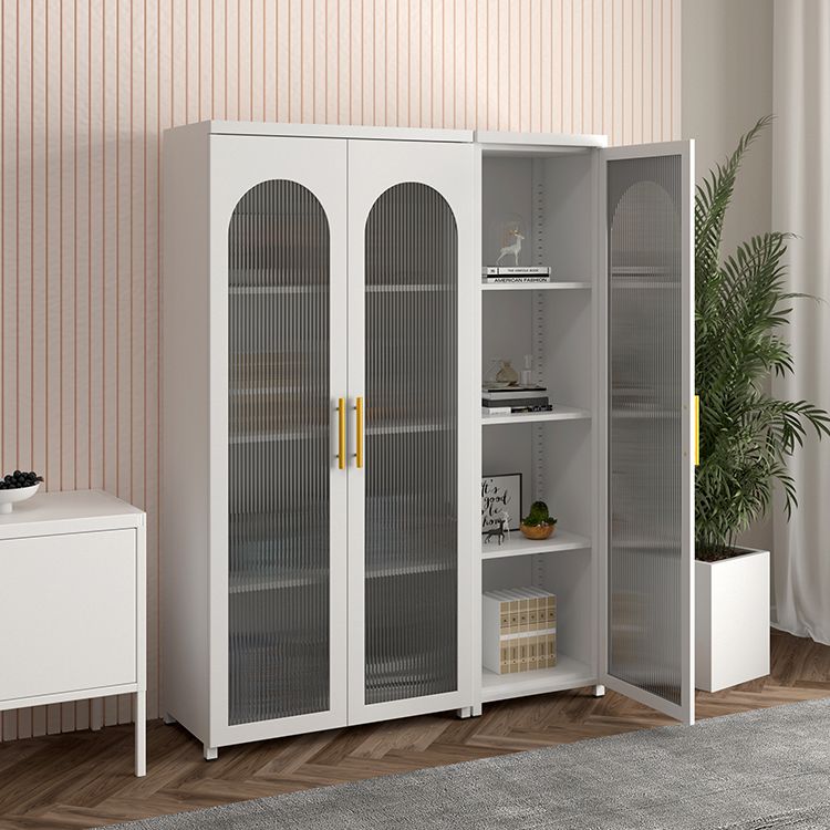Scandinavian Metal Bookshelf Standard Closed Back Bookcase with Cabinets Clearhalo 'Bookcases' 'furn' 'furn_bookcases' 'Furniture' 'Office Furniture' 1200x1200_7c071a72-8874-4b9c-b77b-3c6dce9b7540
