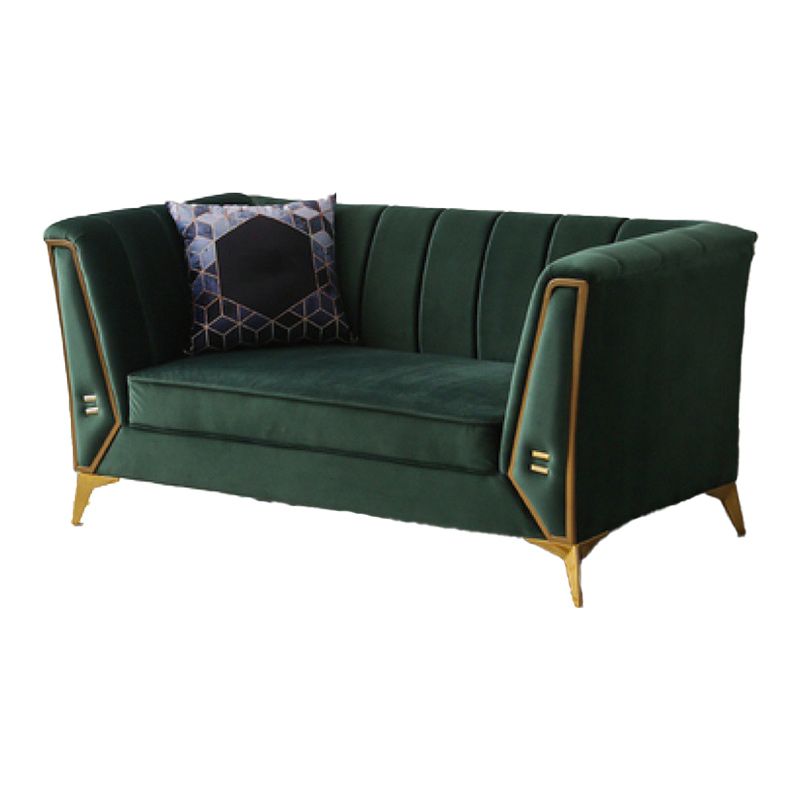 Sofá de almohada cosida contemporánea con brazo de esmoquin para apartamento