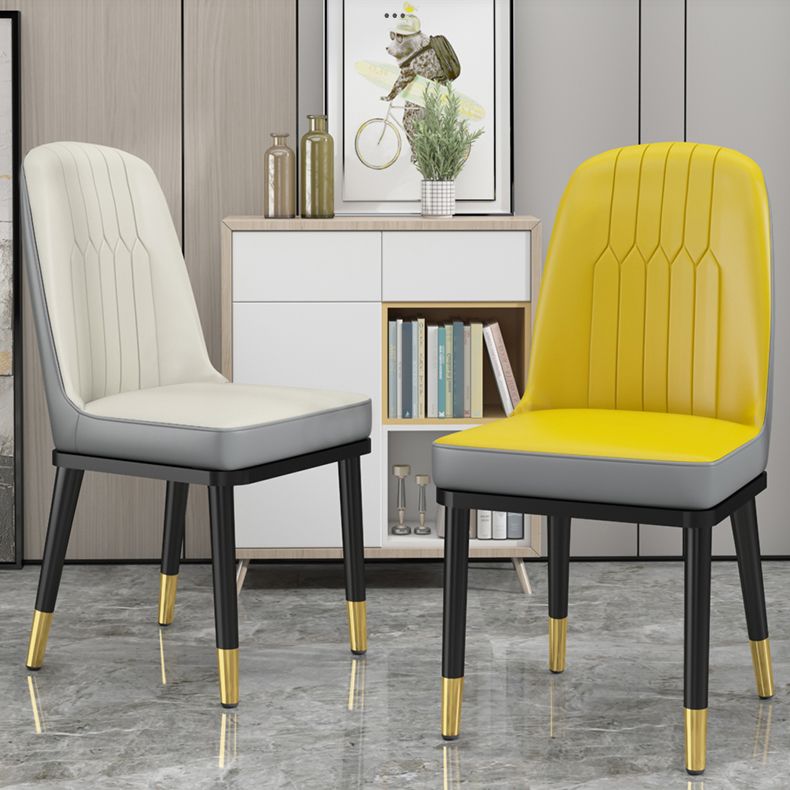 Indoor Scandinavian Side Chair Metal Upholstered Parsons Back Dining Room Chair Clearhalo ' kitchen&dining_furn' 'Dining Chairs' 'Dining Tables & Seating' 'dining_chair' 'furn' 'furn_dining_chair' 'Furniture' 'furniture_dining_chair' 'Kitchen & Dining Furniture' 'kitchen' 1200x1200_7c078f63-fe23-42e0-841c-78f71b6a4bb0