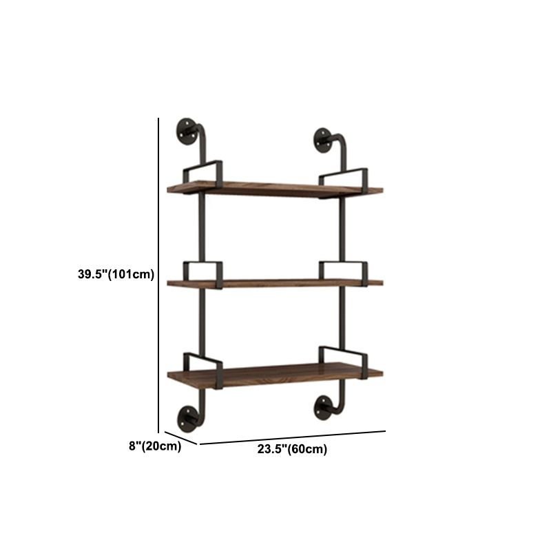 7.87 "W boekenplank industriële stijl muur gemonteerde boekenkast voor thuisstudieruimte