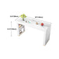 Glam White Wood Bar Dining Table with White Stone Top Rectangle Indoor Bistro Table Clearhalo 'Bar Furniture' 'Bar Tables' 'bar_tables' 'furn' 'furn_bar_tables' 'Furniture' 'furniture_bar_tables' 'Kitchen & Dining Furniture' 1200x1200_7c0a162a-18b7-4122-a475-47071fcfd07f