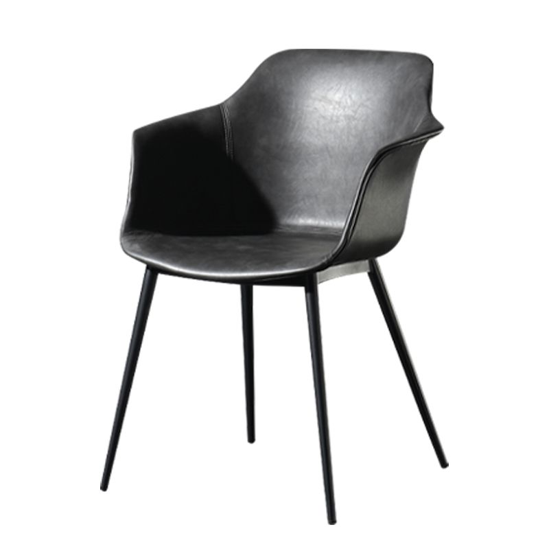 Contemporary Style Dining Chair Arm Metal Side Parsons Chairs for Kitchen Clearhalo ' kitchen&dining_furn' 'Dining Chairs' 'Dining Tables & Seating' 'dining_chair' 'Furniture' 'furniture_dining_chair' 'Kitchen & Dining Furniture' 'kitchen' 1200x1200_7c0ac6e3-4470-4e63-a433-f26a5461b1ba