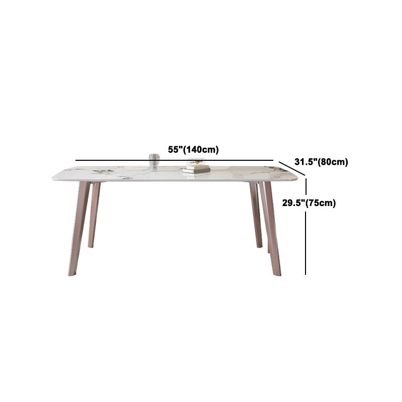 Nordic Sintered Stone Top Dining Set Rectangle 1/2/5/7 Pieces Dining Table Set Clearhalo 'Dining Room Sets' 'Dining Tables & Seating' 'dining_room_set' 'furn' 'furn_dining_room_set' 'Furniture' 'Kitchen & Dining Furniture' 1200x1200_7c0c1b4b-ca37-4fb4-92fe-b47e773aed66