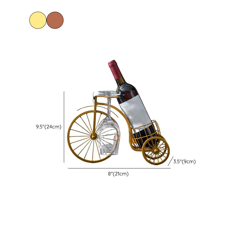 Glam Tabletop Wine Rack Metal Wine Bottle & Glass Rack for Living Room Clearhalo 'furn' 'furn_wine_racks' 'Furniture' 'Kitchen & Dining Furniture' 'Wine Racks' 'wine_racks' 1200x1200_7c0d9003-b692-4d2c-b50d-d03e970de785