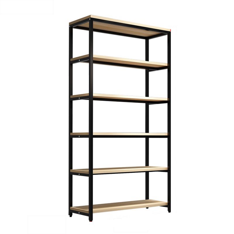 Metal Etagere Bookcase Industrial Open Back Book Shelf with Shelves for Office and Home Clearhalo 'Bookcases' 'Furniture' 'furniture_bookcases' 'kitchen' 'kitchen_bookcases' 'Living Room Furniture' 'Office Furniture' 1200x1200_7c0dbd87-de35-48e8-b365-0e2ca52d1908