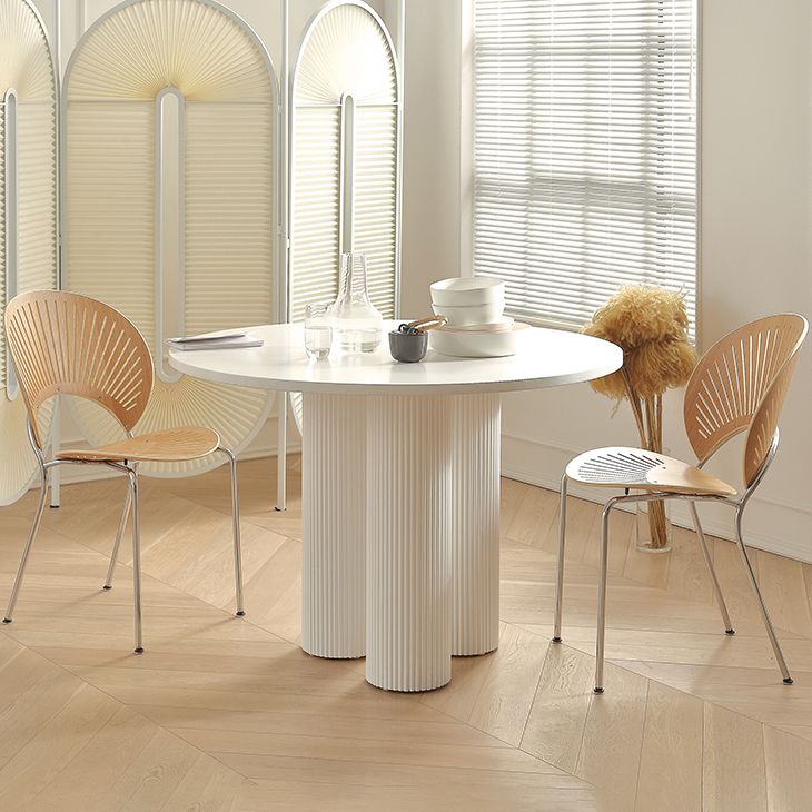 Round Dining Dinette Table Simplicity Style Tripod Base Home Furniture Clearhalo ' dining_table' 'Dining Tables & Seating' 'Dining Tables' 'furn' 'furn_dining_table' 'Furniture' 'furniture_dining_table' 'Kitchen & Dining Furniture' 'kitchen&dining_furn' 'kitchen' 'kitchen_dining_table' 1200x1200_7c0ddacb-f14a-4041-8ed0-fdee709f983c