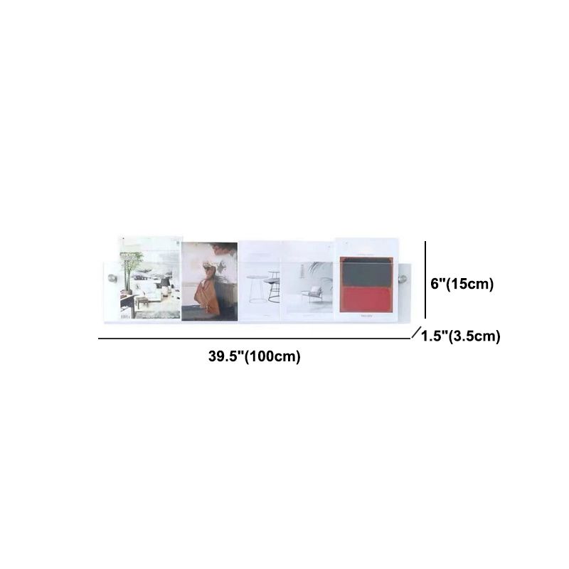 Contemporary Style Bookcase Wall Mounted Transparent Bookshelf for Office and Study Room Clearhalo 'Bookcases' 'furn' 'furn_bookcases' 'Furniture' 'furniture_bookcases' 'Office Furniture' 1200x1200_7c0e1f5b-c7f2-4747-9b50-f71781f01178