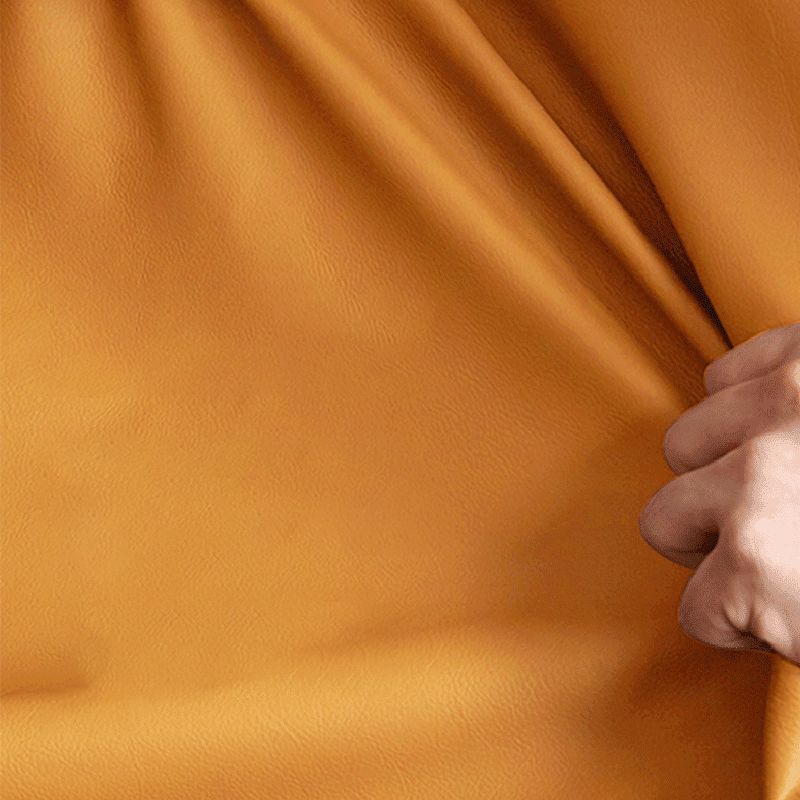 Faux Leather Curved Sofa 29.55"H Sloped Arm Sofa with Tight Back