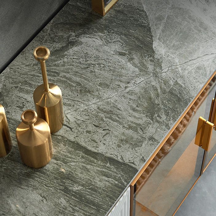 Sideboard in pietra da pranzo a buffet lucido glam con gambe