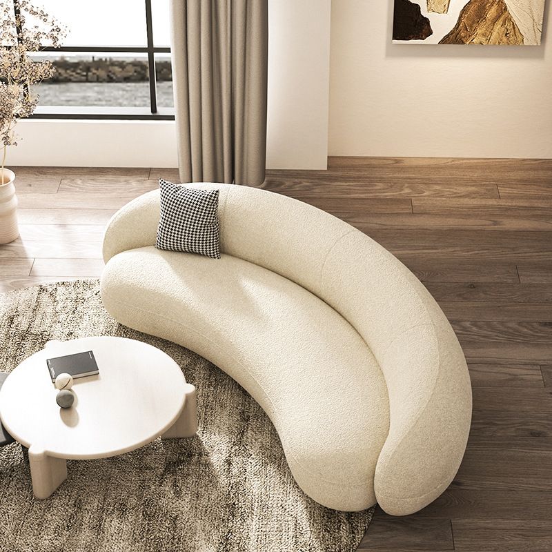 Divano curvo al braccio ad incasso di divano a forma di luna contemporanea per l'appartamento