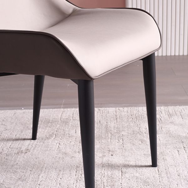 Modern Indoor-Outdoor Dining Room Armchairs Upholstered Linen Fabric Dining Metal Chair Clearhalo ' kitchen&dining_furn' 'Dining Chairs' 'Dining Tables & Seating' 'dining_chair' 'furn' 'furn_dining_chair' 'Furniture' 'furniture_dining_chair' 'Kitchen & Dining Furniture' 'kitchen' 1200x1200_7c11e13e-073e-40ce-98f4-ecc4af708c10