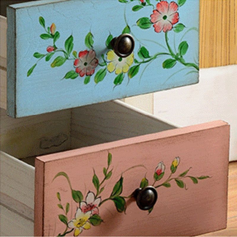 33" Tall 4 - Drawer Accent Chest, Wooden Rectangle Side Cabinet