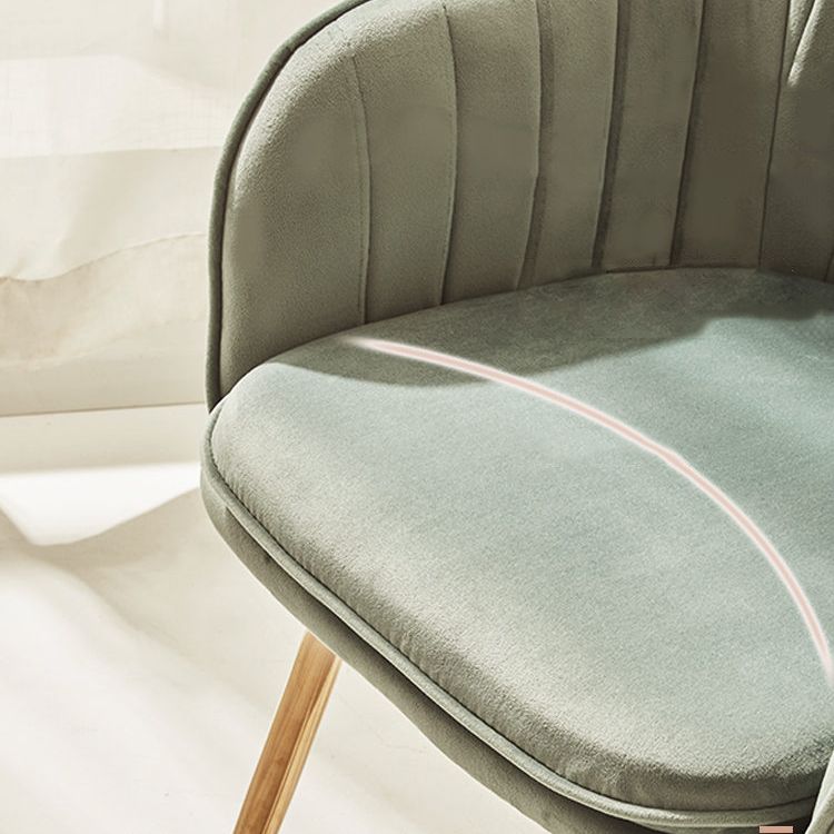 Scandinavian Bedroom Solid Back Arm Chair Velvet Matte Finish Dining Chair Clearhalo ' kitchen&dining_furn' 'Dining Chairs' 'Dining Tables & Seating' 'dining_chair' 'furn' 'furn_dining_chair' 'Furniture' 'furniture_dining_chair' 'Kitchen & Dining Furniture' 'kitchen' 1200x1200_7c131a6c-2b51-4d26-9106-919d6c81ee06