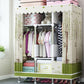 Contemporary Wardrobe Closet with Shelves Metal Wardrobe Armoire