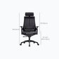Sedia moderna con braccioli inclusi, sedia girevole, sedia da lavoro ergonomica con schienale alto