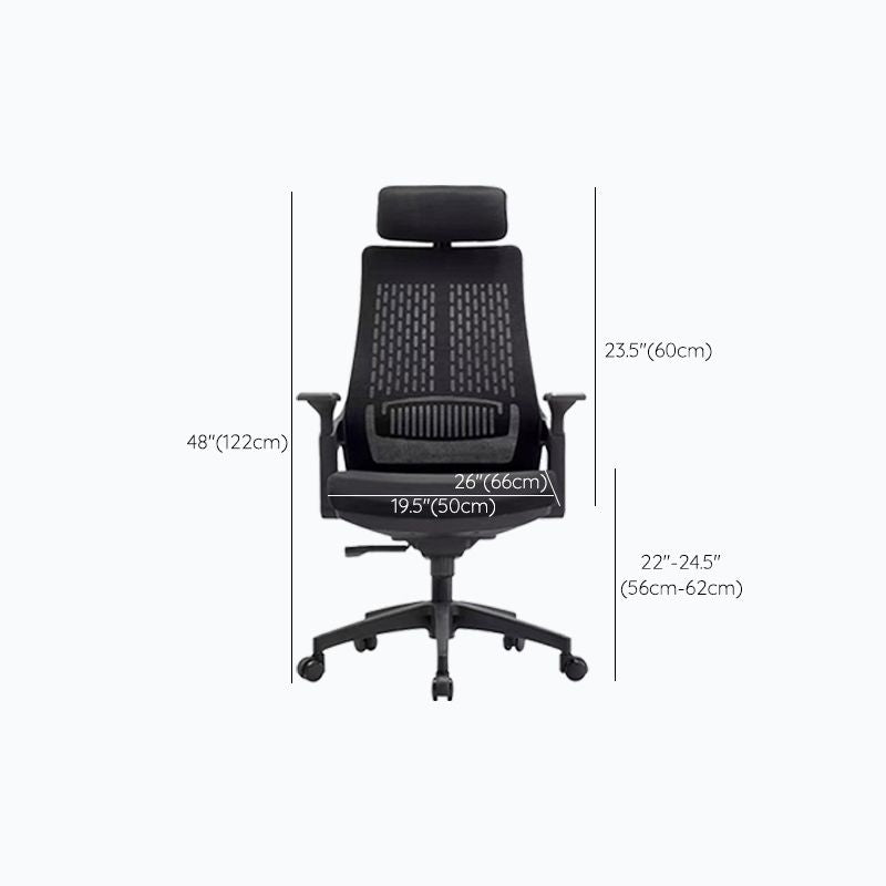 Sedia moderna con braccioli inclusi, sedia girevole, sedia da lavoro ergonomica con schienale alto