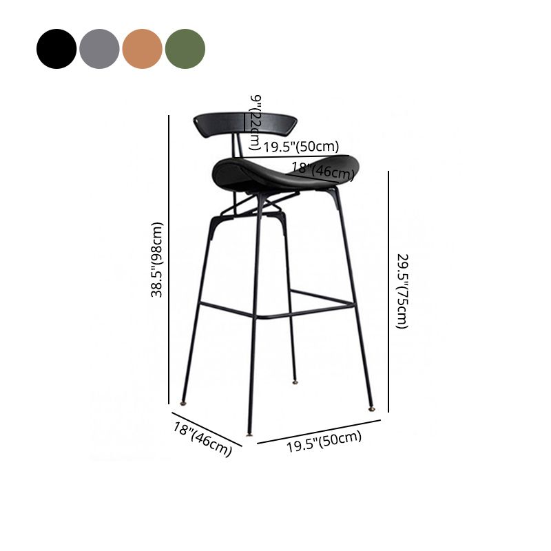 Industrial Black Counter Stools Iron Upholstered Bar Stools Bristol with Contoured Seat Clearhalo 'Bar Furniture' 'Bar Stools' 'bar_stools' 'furniture_bar_stools' 'Kitchen & Dining Furniture' 'kitchen&dining_furn' 'kitchen' 'kitchen_furn' Furniture' 1200x1200_7c16bc65-d996-4354-afe0-83fb24fdc5ff