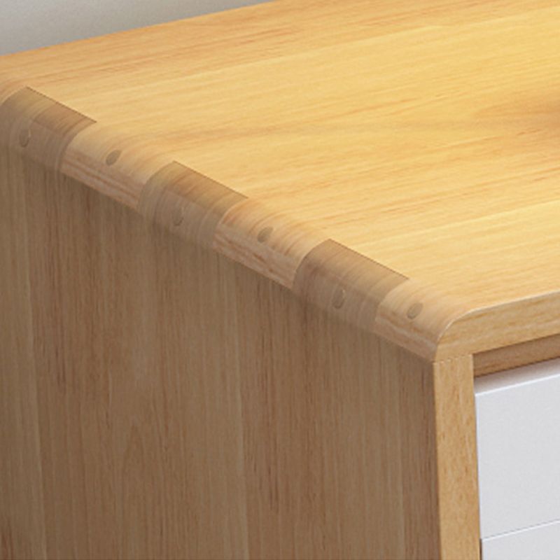 Sideboard a buffet in stile moderno in legno massiccio 35,4 "H con armadio e cassetti