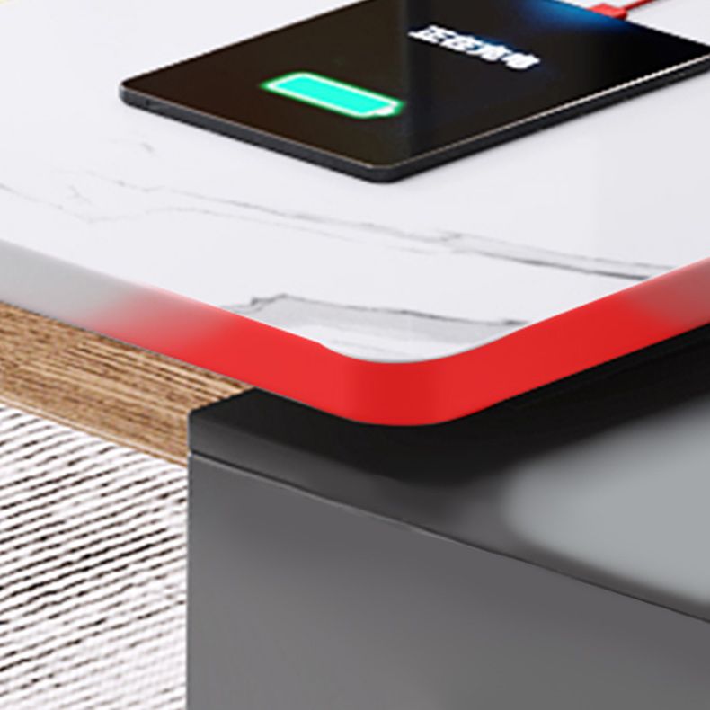 Contemporary Office Desk Home Writing Desk with Drawer and Cabinet Clearhalo 'furn' 'furn_office_desk' 'Furniture' 'Office Desks' 'Office Furniture' 'office_desk' 1200x1200_7c174963-e04a-48f2-8683-8f8c34ba4deb