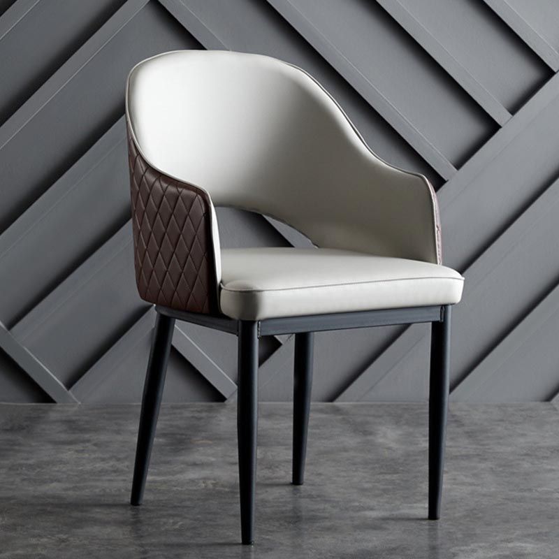 Glamderleder Esstuhl offener Essnebel Möbel mit Eisenbeinen in mattem Finish