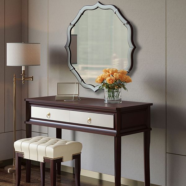 Standing Brown 2-Drawer Bedroom Solid Wood Makeup Vanity Desk Table Clearhalo 'Bedroom Furniture' 'furn' 'furn_makeup_vanities' 'Furniture' 'Makeup Vanities' 'makeup_vanities' 1200x1200_7c1a20a9-e34d-4299-97ee-aa5eacc18ae1