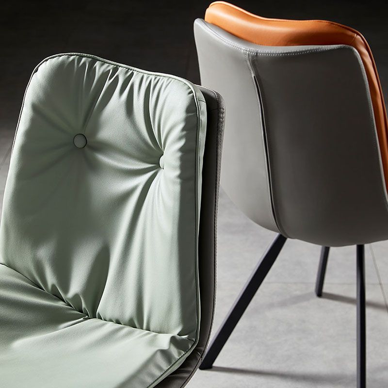 Minimalist Design Armless Solid Back Side Chairs Leather Dining Chairs Clearhalo ' kitchen&dining_furn' 'Dining Chairs' 'Dining Tables & Seating' 'dining_chair' 'furn' 'furn_dining_chair' 'Furniture' 'furniture_dining_chair' 'Kitchen & Dining Furniture' 'kitchen' 1200x1200_7c1a2482-8d72-4edf-baf9-cd3c71882bd9