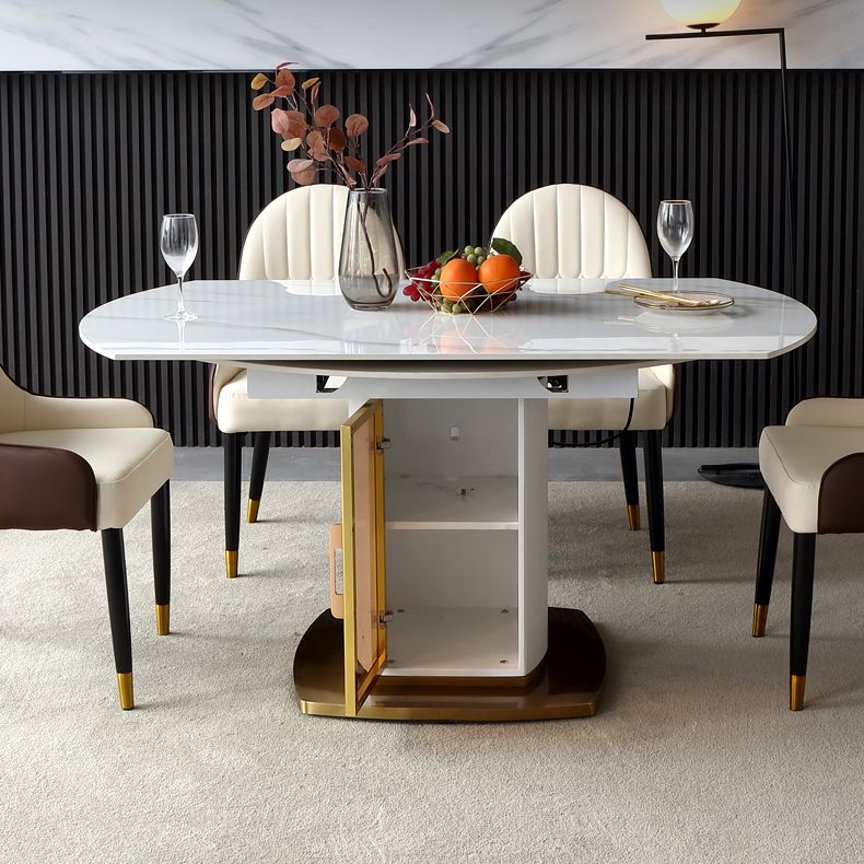 Round Pedestal Dinner Table Traditional Luxury Drop-Leaf Dining Table for Indoor Clearhalo ' dining_table' 'Dining Tables & Seating' 'Dining Tables' 'furn' 'furn_dining_table' 'Furniture' 'furniture_dining_table' 'Kitchen & Dining Furniture' 'kitchen&dining_furn' 'kitchen' 'kitchen_dining_table' 1200x1200_7c1a3afe-6f63-4231-bf00-94af3206c49d