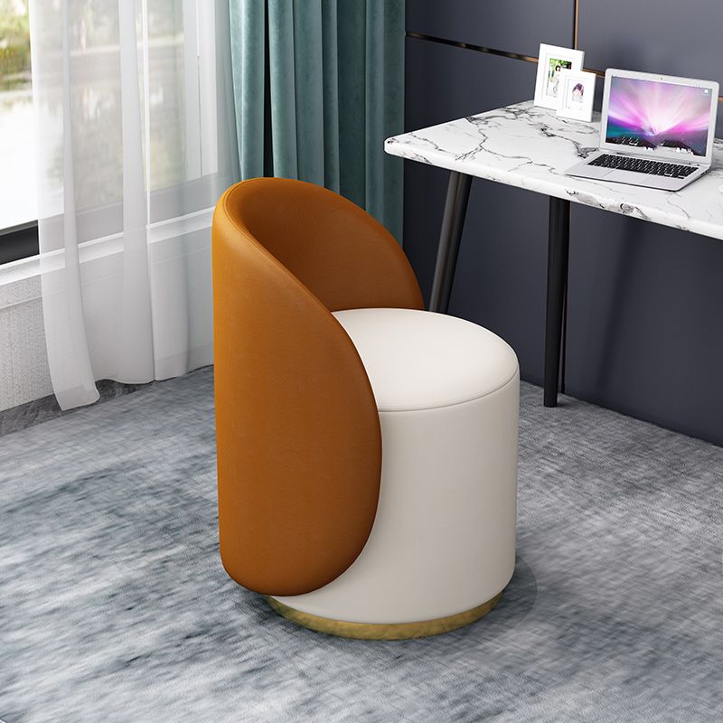 Linen Blend Barrel Accent Chair with Fixed Back, 19.69" W √ó 19.69" L √ó 26.77" H Clearhalo 'Accent Chairs' 'accent_chairs' 'Chairs & Seating' 'furn' 'furn_accent_chairs' 'Furniture' 'Living Room Furniture' 1200x1200_7c1a5865-ad4b-4f54-a5a2-83693399d0ca