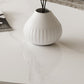 15"H Glam Coffee Table Pedestal Slate Oval Coffee Cocktail Table