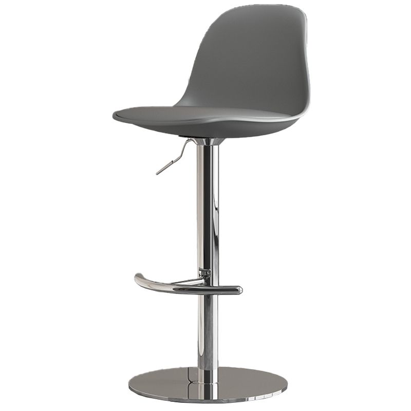 Industrial Backrest Rotatable Counter Stool Iron Cafe Bar Stool with Cushion and Pedal Clearhalo 'Bar Furniture' 'Bar Stools' 'bar_stools' 'furn' 'furn_bar_stools' 'Furniture' 'Kitchen & Dining Furniture' 1200x1200_7c1c02cf-60c0-490d-8e67-f85df750009a