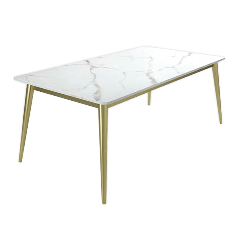 Stone Dining Room Collection Contemporary Rectangle 4 Legs Dining Table for Kitchen Home Clearhalo ' dining_table' 'Dining Tables & Seating' 'Dining Tables' 'furn' 'furn_dining_table' 'Furniture' 'furniture_dining_table' 'Kitchen & Dining Furniture' 'kitchen&dining_furn' 'kitchen' 'kitchen_dining_table' 1200x1200_7c1ce7b3-ca98-4ac2-b40b-f292a5a25d80