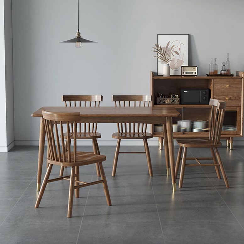 Contemporary Standard Brown Dining Table Solid Wood Rectangle Dining Table for Kitchen Clearhalo ' dining_table' 'Dining Tables & Seating' 'Dining Tables' 'furn' 'furn_dining_table' 'Furniture' 'furniture_dining_table' 'Kitchen & Dining Furniture' 'kitchen&dining_furn' 'kitchen' 'kitchen_dining_table' 1200x1200_7c1d3e81-a0e6-4e92-aa02-bbcd5f5db243