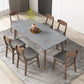 Mid-Century Kitchen Grey Dining Table Rectangle Sintered Stone Dining Table with 4 Legs Clearhalo ' dining_table' 'Dining Tables & Seating' 'Dining Tables' 'furn' 'furn_dining_table' 'Furniture' 'furniture_dining_table' 'Kitchen & Dining Furniture' 'kitchen&dining_furn' 'kitchen' 'kitchen_dining_table' 1200x1200_7c1dc86b-78fa-4705-8f34-559c9d95398b