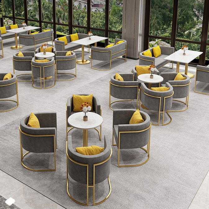 Glam Style Sintered Stone White Dining Room Set with Round Table Formal Dining Table Furniture Clearhalo 'Dining Room Sets' 'Dining Tables & Seating' 'dining_room_set' 'furn' 'furn_dining_room_set' 'Furniture' 'furniture_dining_room_set' 'Kitchen & Dining Furniture' 'kitchen&dining_furn' 'kitchen' 1200x1200_7c1dfbfe-88a2-4be1-b217-839f3c750510