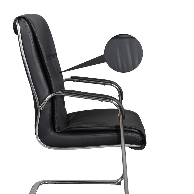 Moderne mid-back bureaustoelstoel Geen wielen gestoffeerde tankstoel