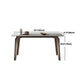 Moderne eetset 1/3/4/5/6 stuks houten eettafel met armloze stoel