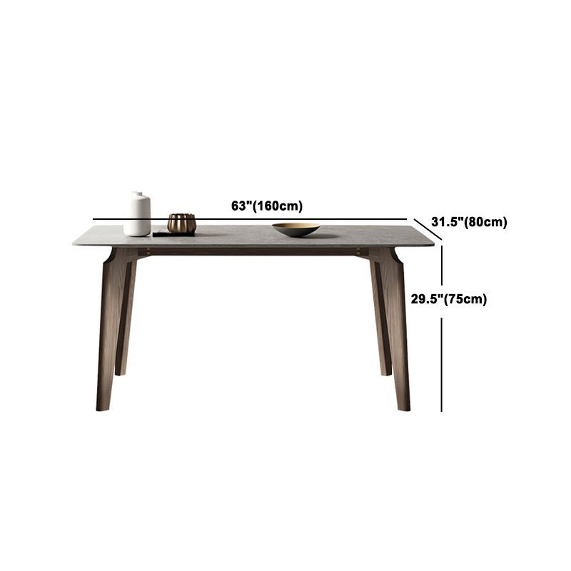Moderne eetset 1/3/4/5/6 stuks houten eettafel met armloze stoel