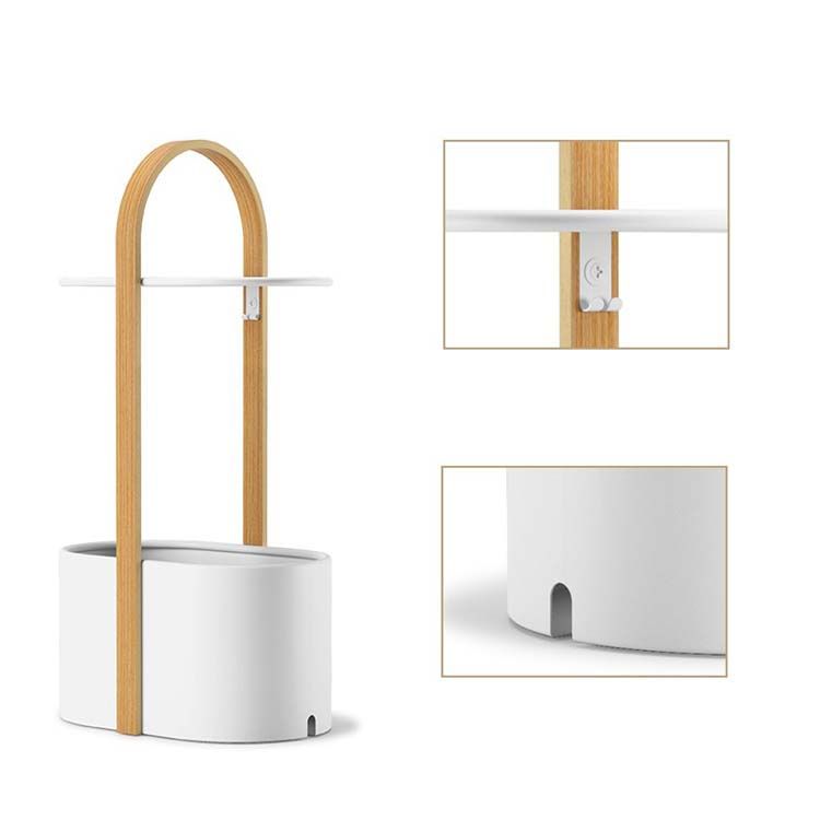 Contemporary Drum End Table with Storage, Metal Oval End Table