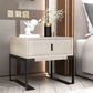 Leather Sled Nightstand 20" Tall Leather Night Table with 1 Drawer Clearhalo 'Bedroom Furniture' 'furn' 'furn_night_stand' 'Furniture' 'night_stand' 'Nightstands' 1200x1200_7c2392a3-6dc8-4c35-8da0-ea1a9824273d