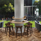Solid Wood Backless Bar Chair Modern Indoor Bar Stool with Wooden Legs
