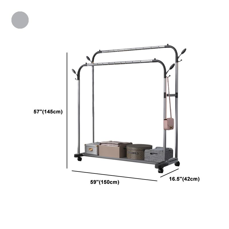 Métal de rack de manteau contemporain Aucun crochet pénible inclus