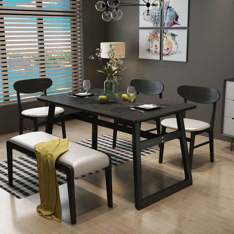 Mid-Century Modern Bench Wooden Seating Bench with Cushioned Clearhalo 'Benches' 'Chairs & Seating' 'furn' 'furn_benches' 'Furniture' 'Living Room Furniture' 1200x1200_7c26c13c-693a-4f3f-9f56-f9a56f08f8e1