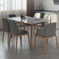 Rectangle 4 Legs Minimalist Table Three-Color Fixed Table of Sintered Stone Clearhalo ' dining_table' 'Dining Tables & Seating' 'Dining Tables' 'furn' 'furn_dining_table' 'Furniture' 'furniture_dining_table' 'Kitchen & Dining Furniture' 'kitchen&dining_furn' 'kitchen' 'kitchen_dining_table' 1200x1200_7c276018-d133-412b-8cf0-e54d0a80906a